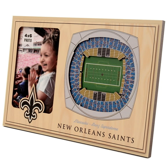 New Orleans Saints 3D StadiumViews Picture Frame - Brown