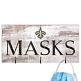 thumbnail image 1 of New Orleans Saints 6'' x 12'' Mask Holder, 1 of 1