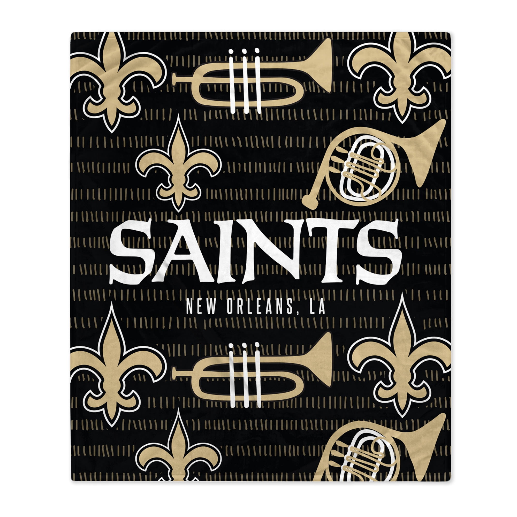 New Orleans Saints NFL Team Helmet Fleece Blanket 60x80 main image 0