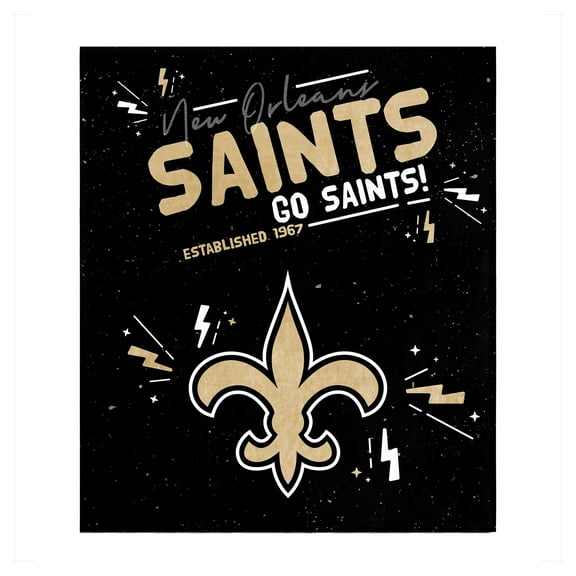 Logo Brands New Orleans Saints 60" x 70" Plush Throw Blanket