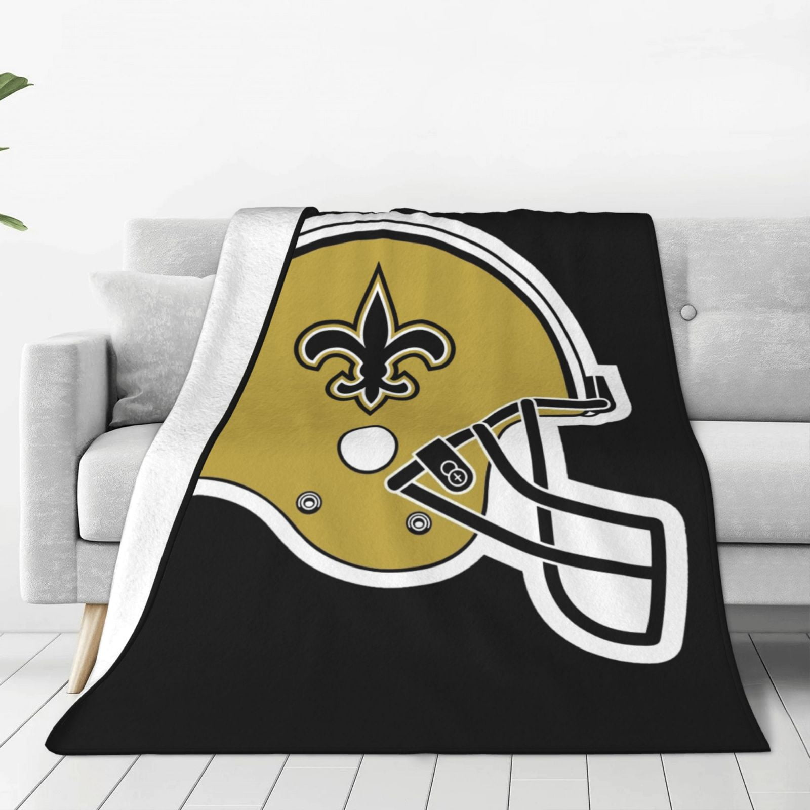 New_Orleans_Saints Bedsure Fleece Blankets Queen Size For Bed Thick And