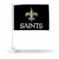 thumbnail image 1 of New Orleans Saints Car Flag - Black, 1 of 5