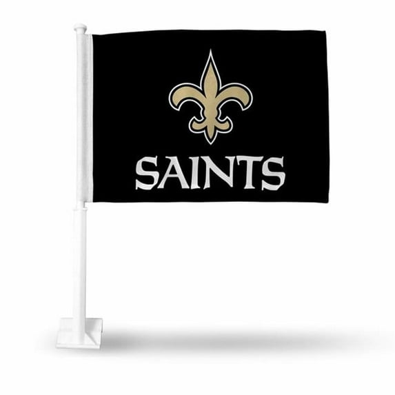 New Orleans Saints Car Flag - Black