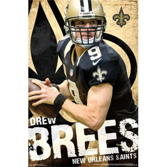 New Orleans Saints - D Brees 15 Poster Print