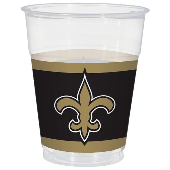New Orleans Saints NFL Football Sports Banquet Party 16 oz. Clear Plastic Cups