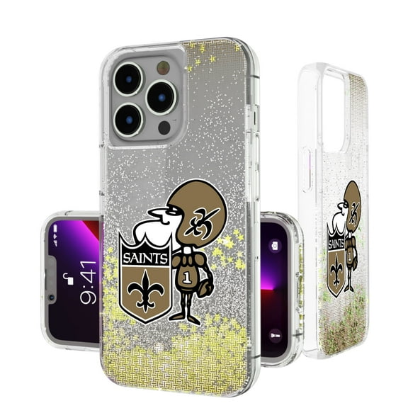 New Orleans Saints Linen Logo iPhone Glitter Case