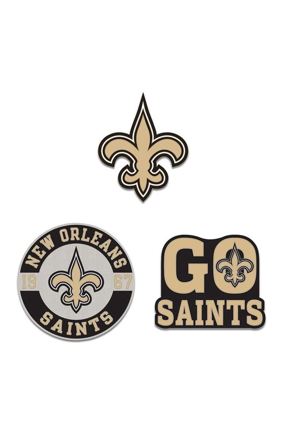 9416676684 Orleans Saints Enamel Pin Set - 3 Piece