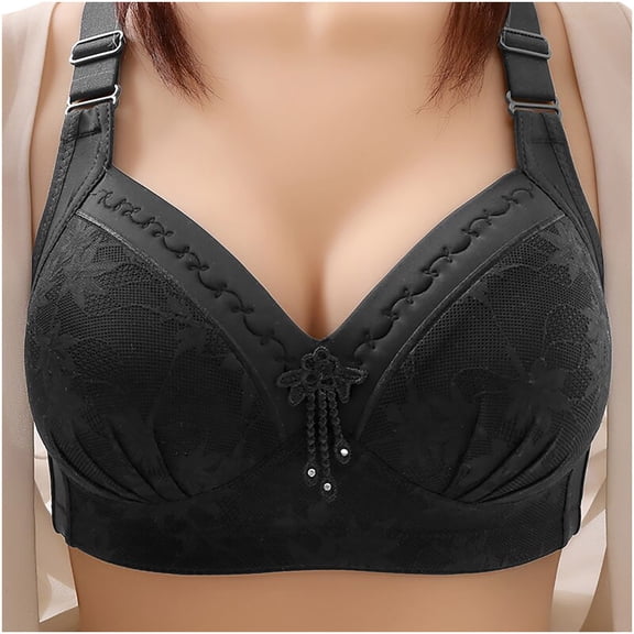 Aofany Bras for Women No Underwire Wireless Push Up Bras Full Coverage Bralettes Comfortable Everyday Bra with Support and Lift, 36B/C-46B/C
