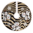 thumbnail image 1 of New Orleans Saints Snowman Sherpa Christmas Tree Skirt, 1 of 1