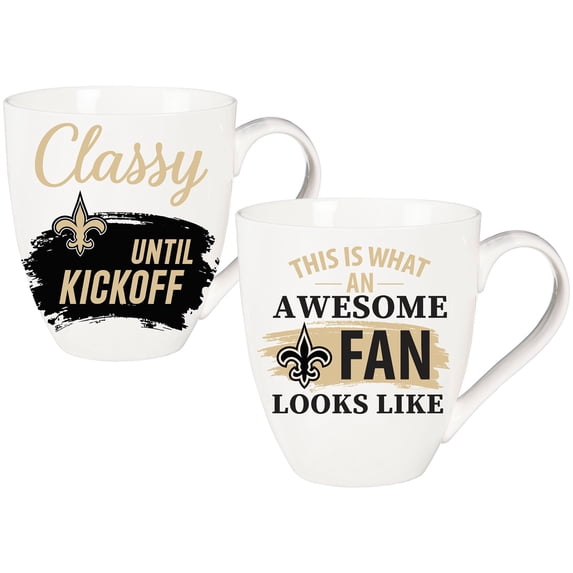 New Orleans Saints Team 16oz. Ceramic Mug Gift Set