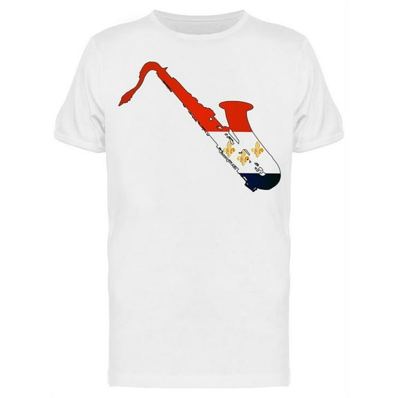 New Orleans Saxophone T-Shirt Men -Image by Shutterstock, Male Large