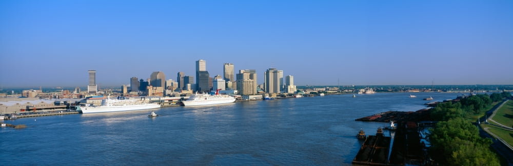 New Orleans Skyline Sunrise Louisiana Canvas Art - Panoramic Images (27 x 9)