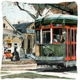 thumbnail image 1 of New Orleans Streetcar Decorative Fabric Pillow, 1 of 1