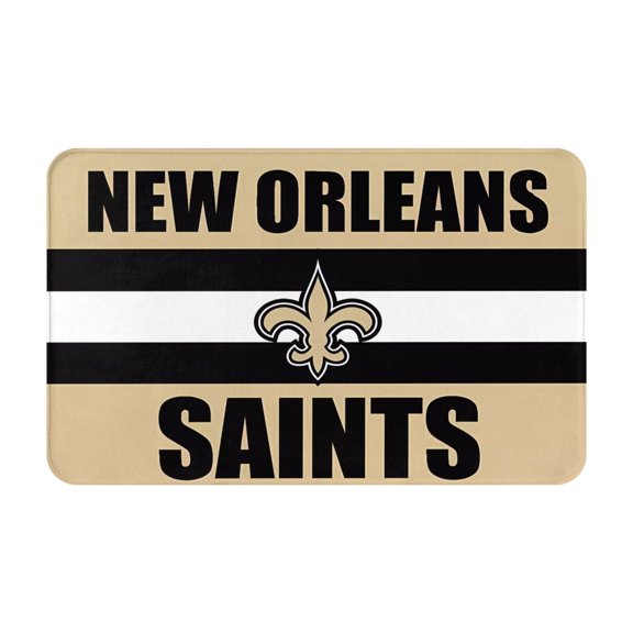 New_Orleans Team Personalized Gift Flannel Non-slip Floor Mats 20x31.5 Inch Unisex Starter Mats Indoor Outdoor Home Decor Rugs Doormat Bathroom Mats