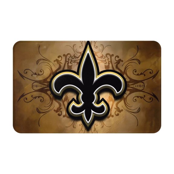 New_Orleans Team Personalized Gift Flannel Non-slip Floor Mats 20x31.5 Inch Unisex Starter Mats Indoor Outdoor Home Decor Rugs Doormat Bathroom Mats