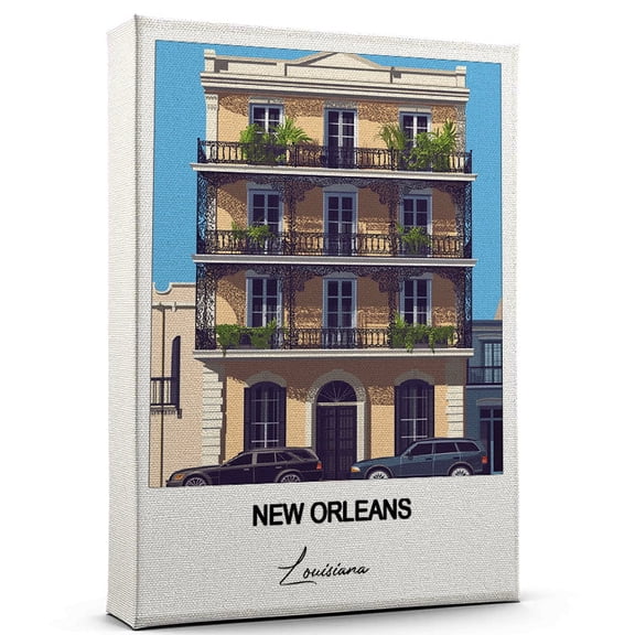New Orleans Travel Art Canvas Modern Wall Art Inspired by Louisiana Canvas Great Gift for Travel Lovers Ready to Hang