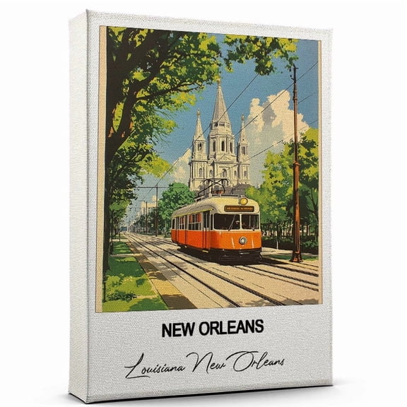 New Orleans Travel Canvas Wall Art Nature-Inspired Travel Decor with Scenic Views Louisiana New Orleans Canvas Wall Print A Captivating Gift for Adventure Seekers