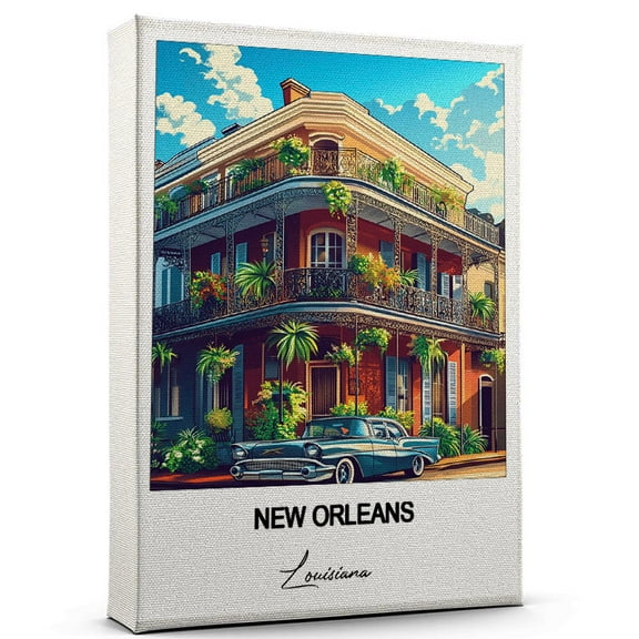 New Orleans Travel Wall Art Louisiana Canvas Travel Wall Decor with Timeless Appeal A Special Gift for Loved Ones