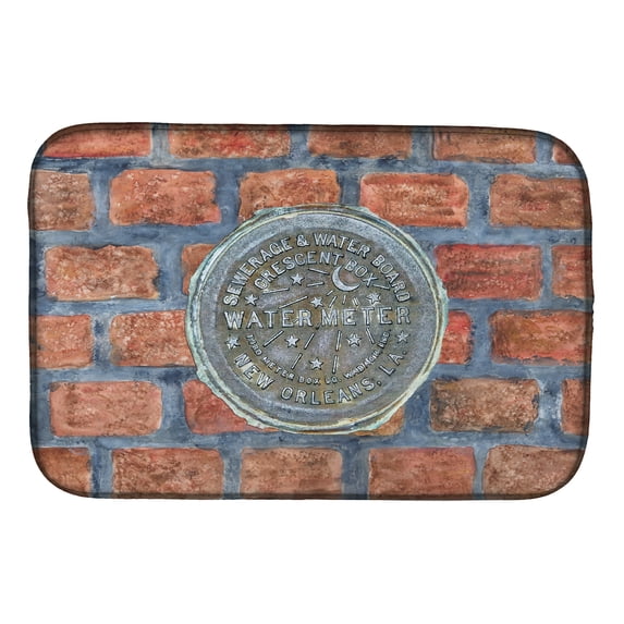 New Orleans Watermeter on Bricks Dish Drying Mat
