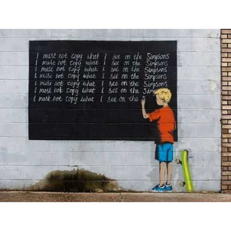 New Orleans-graffiti attributed to Banksy Poster Print by Julie