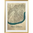 thumbnail image 1 of New Orleans map Framed Art Modern Wall Decor, 1 of 15