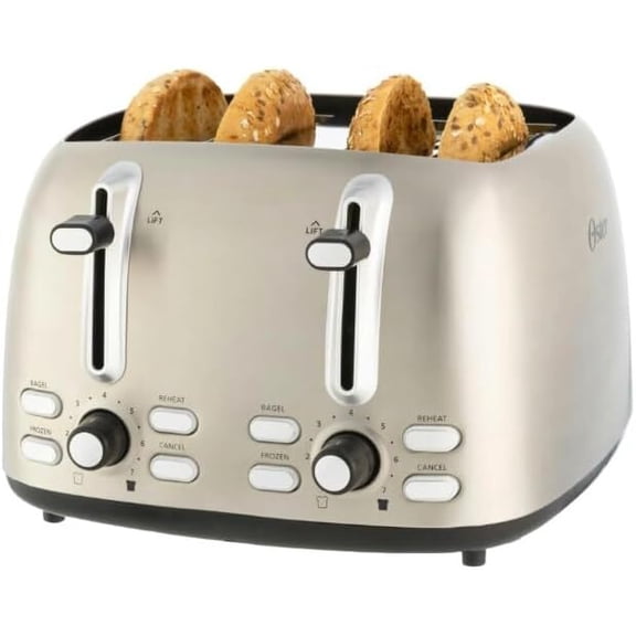 New Oster 4-Slice Toaster For Bread, Bagel w/ Removable Crumb Trays