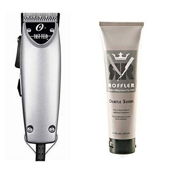 New Oster Silver Fast Feed Clipper And Roffler Gentle Shave, 5.1oz Combo Package Deal