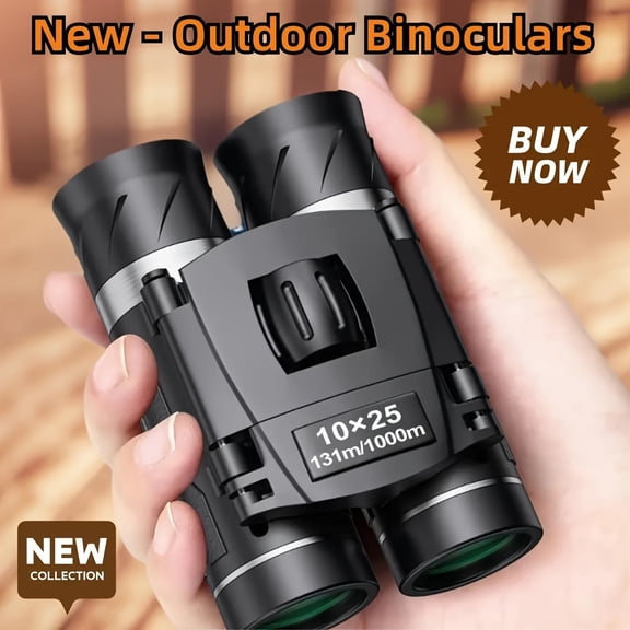 New Outdoor Binoculars, 10x Magnification, Large Objective Lens, High Definition, Durable for Camping, Hiking, Bird Watching, Concerts & Sports