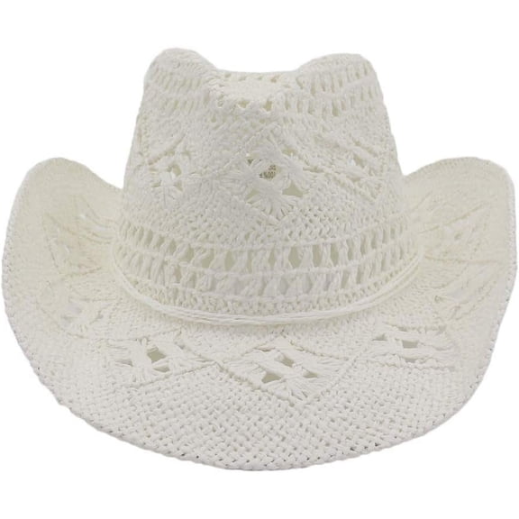 New Outdoor Couple Hat Travel Sunscreen hat Western Cowboy Straw Hat Hand Woven Straw Hat