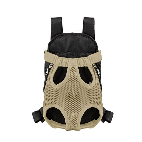 New Outdoor Dog Bag Camouflage Breathable Backpack for dog Travel Puppy carrier Transport Vehicle Pet Mesh Dog Carrying Bag (Beige Grid,S-in 2.5kg)
