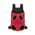 thumbnail image 1 of New Outdoor Dog Bag Camouflage Breathable Backpack for dog Travel Puppy carrier Transport Vehicle Pet  Mesh Dog Carrying Bag (Red Grid,M-in 3.5kg), 1 of 7
