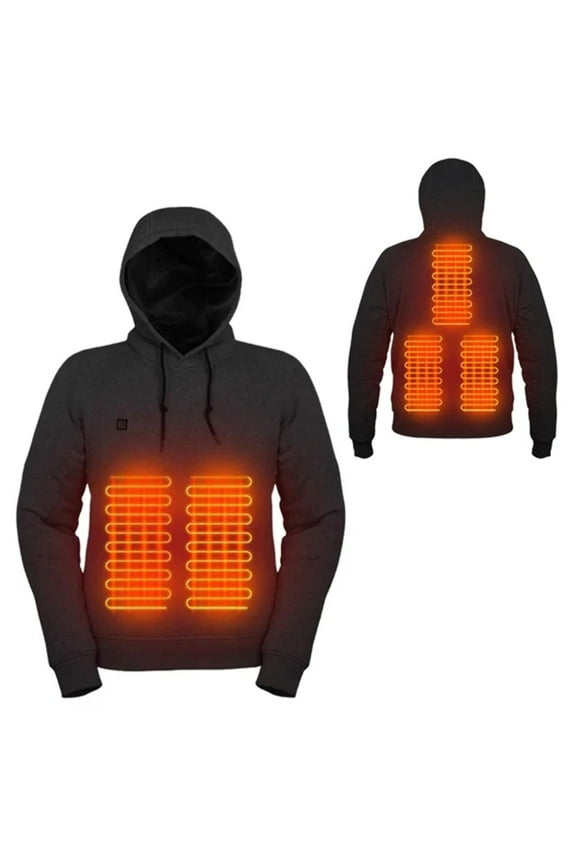 New Outdoor Electric USB Heating Sweaters Hoodies Men Winter Warm Heated Clothes Charging Heat Jacket Sportswear