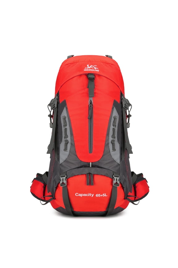 New Outdoor Mountaineering Bag Large Capacity Lightweight Waterproof Professional Hiking Camping Backpack,Orange