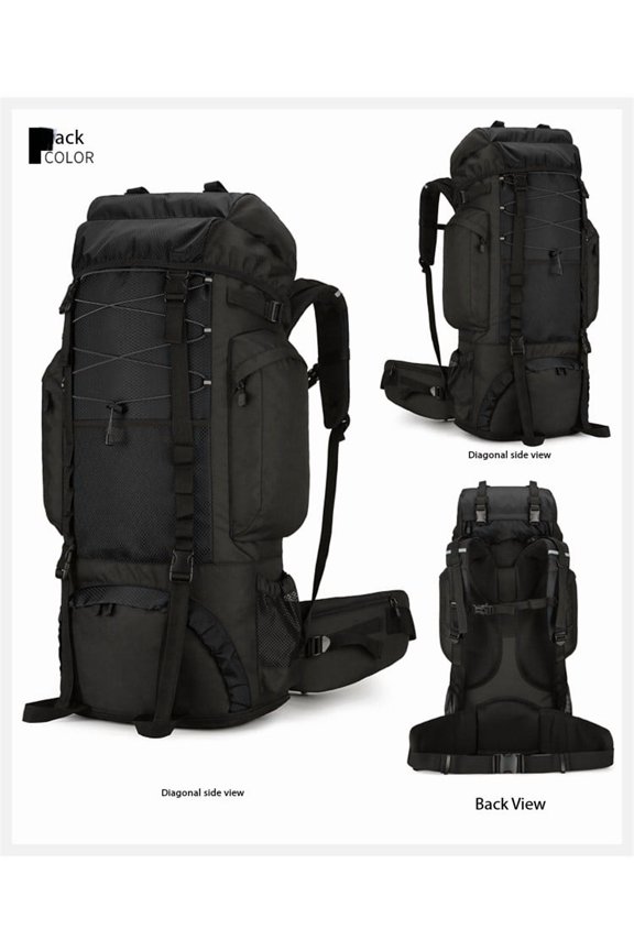 New Outdoor Mountaineering Bag Large Capacity Lightweight Waterproof Professional Hiking Camping Backpack,Red