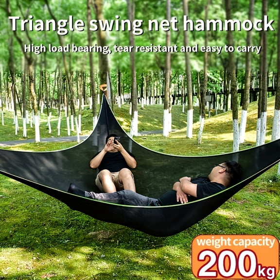 New Outdoor Multi-Person Hammock | Large Aerial Tree Tent And Camping Hammock, Mesh Swing, Outdoor Triangle Hammock, Ideal for Camping And Relaxing