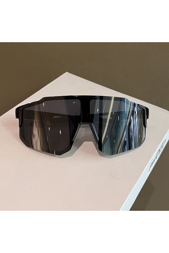 New Outdoor Sports Cycling Windproof Sunshade Sun Glasses Men and Women European and American Colorful Sunglasses Locomotive Large Frame Slim Look