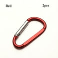 thumbnail image 1 of New Outdoor Sports Safety Multicolor Aluminium Alloy Carabiner Buckle Keychain Climbing Button Camping Hiking Hook RED 2PCS, 1 of 8