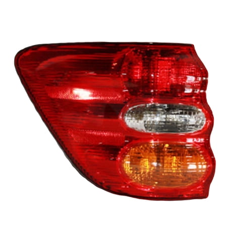 Tail Light Assembly Left Driver Side Outer Compatible with 2001 2002 2003 2004 Toyota Sequoia SR5 Limited 4.7L V8 SUV Quarter Panel Rear Brake Lamp With Bulbs 81560-0C020 Bulbs included