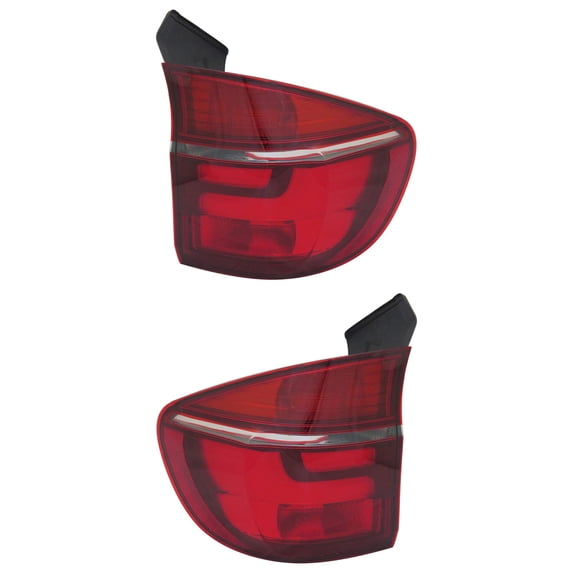 New Outer Pair Of Tail Lights Compatible With BMW X5 xDrive35d 3.0L 2011 2012 2013 By number 63217227791 63217227792 BM2804107 BM2805107 63-21-7-227-791 63-21-7-227-792 63 21 7 227 791 63 21 7 227 792
