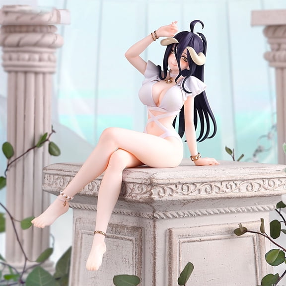 New Overlord Albedo (Sitting Ver) Character Anime Model Statue Action Figures Desktop Ornament Popular Decorations Fan Souvenirs Creative Gift Collectable