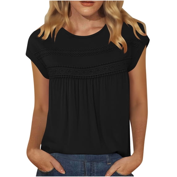 New Oversize Shirts for Womens Summer Fashion Tees Casual-neck Solid Color Loose Cute T-Shirt 1/2 Sleeve Ladies Top