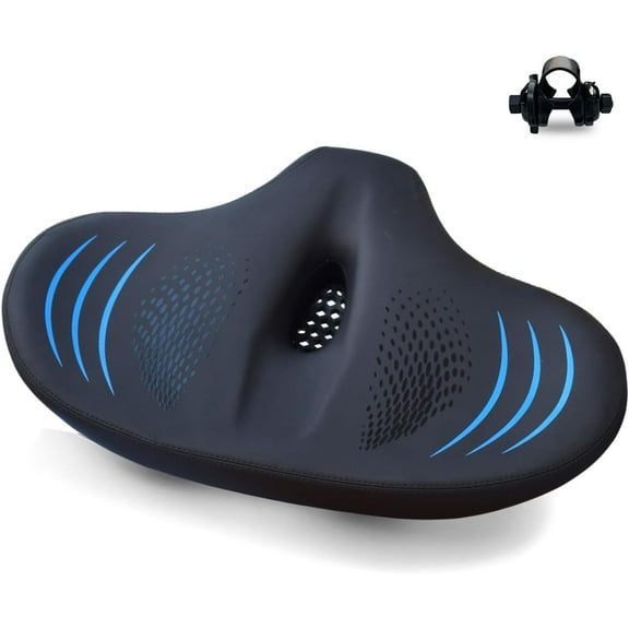 New Oversized Bicycle seat,Extra Wide Comfortable Bike seat for Men & Women,Compatible for E-Bikes,Cruiser Bikes,Exercise Bikes,Peloton Bikes