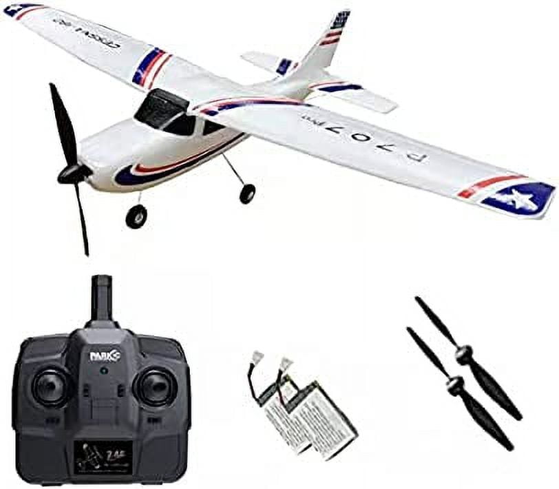 New P707 PRO 3Ch RC Airplane with GYRO, Fixed Wing Plane Outdoor Toys with 2.4G Transmitter, Extra Battery and Propeller … (Regular)