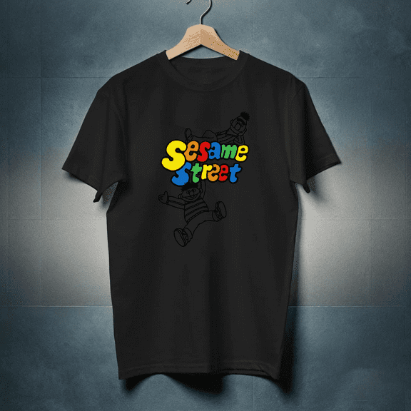 New PBS Sesame Street Bert and Ernie Classic Mens Vintage T-Shirt