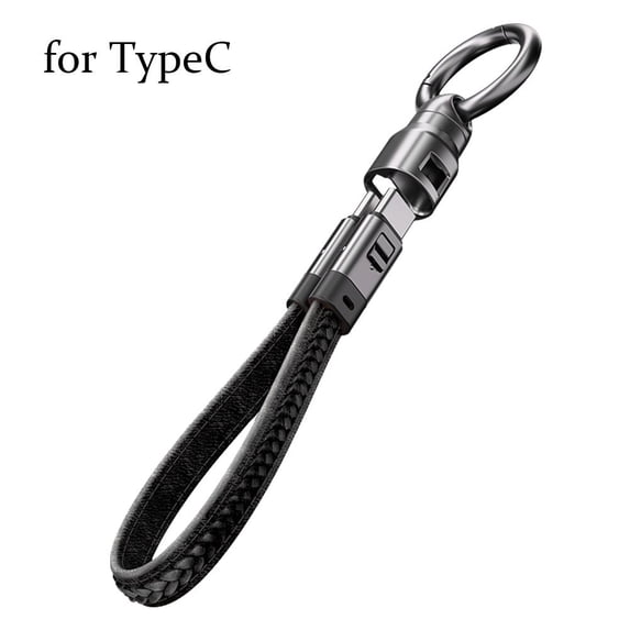 New PD240W Fast Charging Leather Lanyard Keychain Data Cable Suitable for apple Mobile Charging Phone Android Cable V6T1 Car