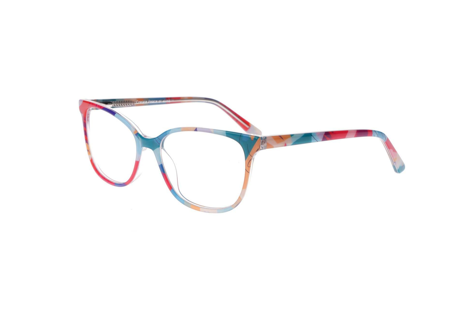 New PEACELOVE Teal & Orange JOYFUL Eyeglasses 53/16/140 