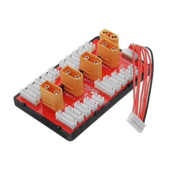 New PG Parallel Charging Board XT90 Plug Supports 4 Packs 2-6S Lipo Battery for RC Models Multicopter Spare Part 2-6S