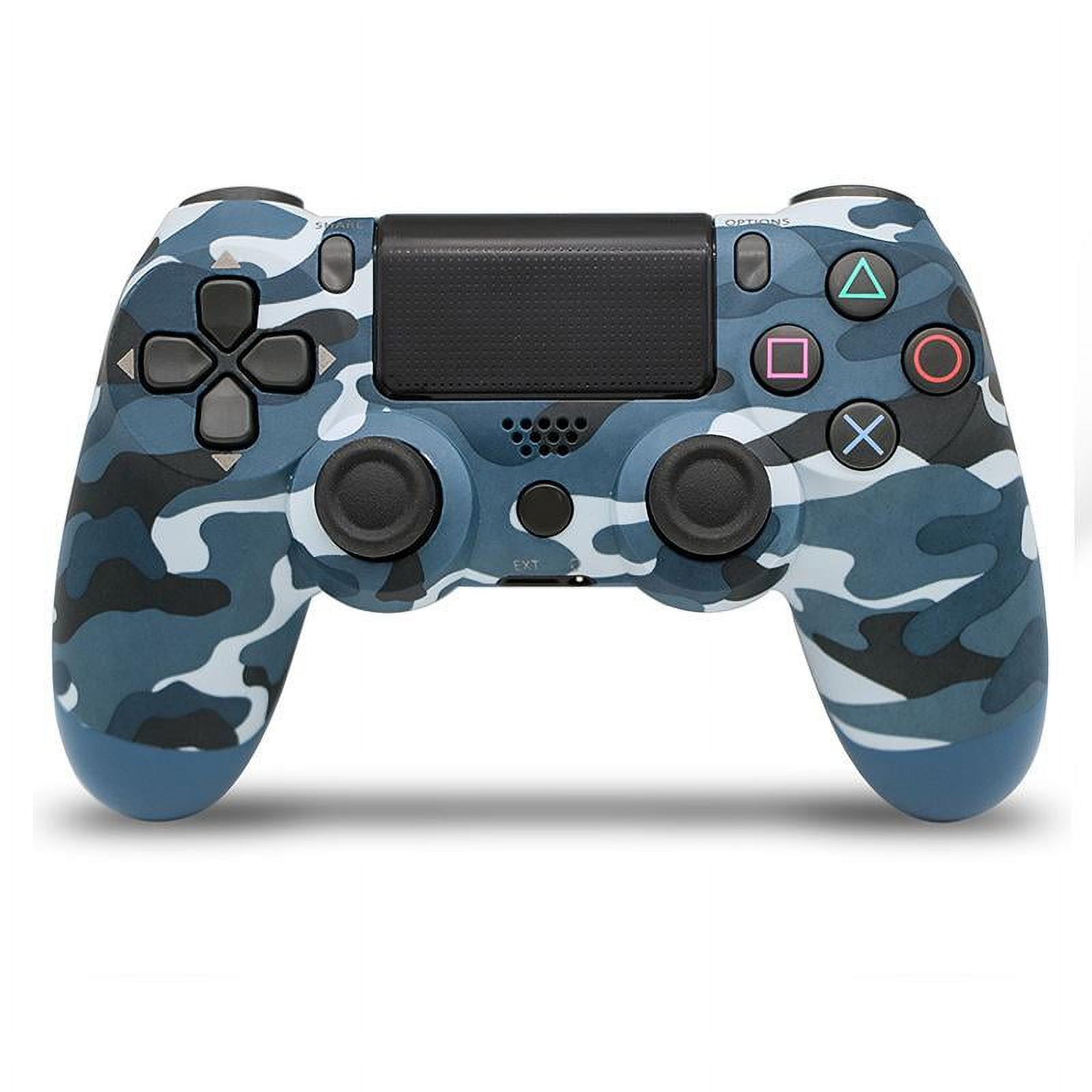 New PS4 Controller Wireless with USB C Cable 1000mAh Battery Dual Motors 6 Axis Gyro 3.5mm Audio Jack Multi Touch Pad Share Button PS4 Controller Compatible with PS4 Slim Pro PC Walmart
