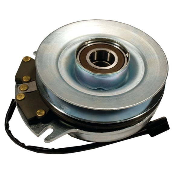 Electric PTO Clutch Compatible with Exmark Toro Bobcat Hustler Bunton Commercial Zero Turn Walk Behind Mower 1 1/8 In ID 6 5/16 Pulley CW 5/8 Belt Pigtail Included New Replaces 5218213