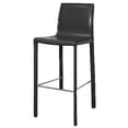 thumbnail image 1 of New Pacific Direct 448530R-30 Gervin Recycled Leather Bar Stool, Anthracite - Set of 2, 1 of 1